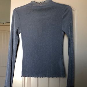 Ruffle Sparkly Mesh Top